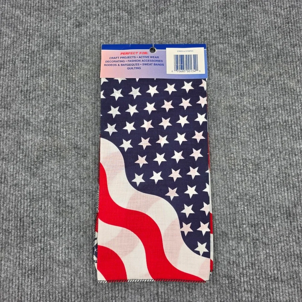 Hav-A-Hank American Flag Bandanna Carolina Manufacturing USA Red White Blue New